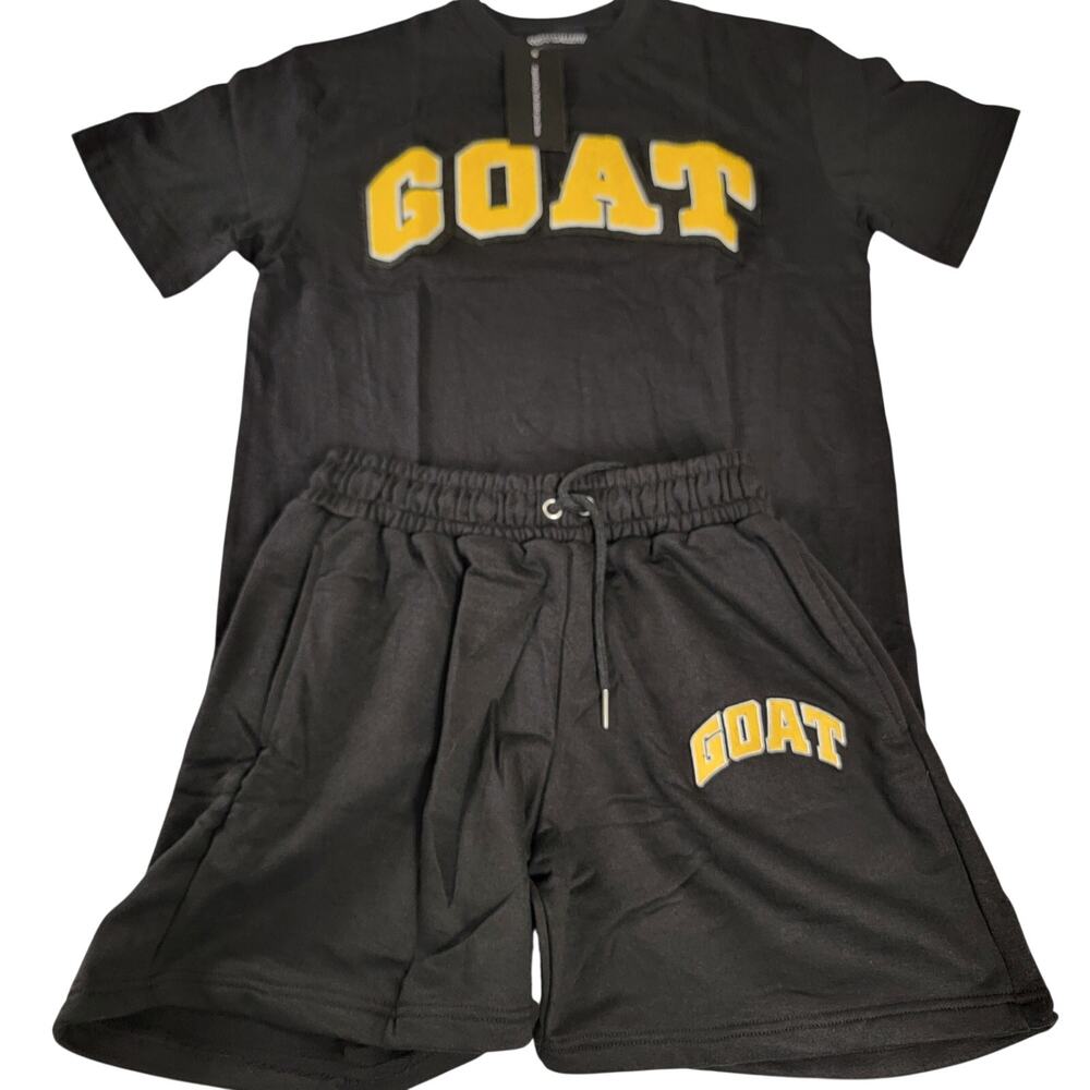 Sneak Gallery GOAT T-Shirt & Shorts Set Size Medium Black NWT